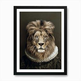 Portrait Of A Lion Art Print