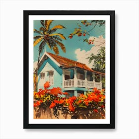 Blue House 11 Art Print