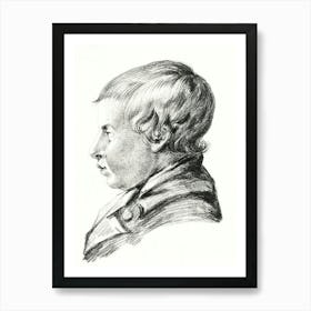 Bust Of A Boy, Jean Bernard Art Print