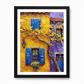 House With Blue Shutters 2 Art Print