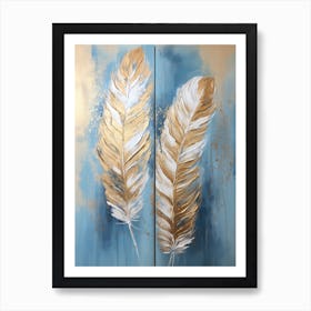 Gold Feathers Art Print