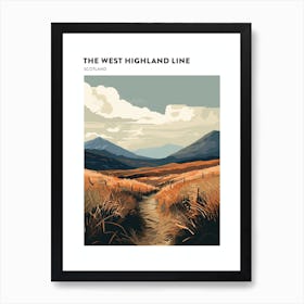 The West Highland Line Scotland 9 Hiking Trail Landscape Poster Art Print
