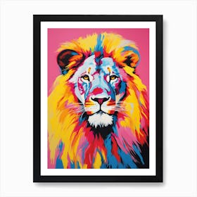 Lion Portrait Pop Art 2 Art Print