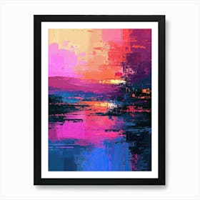 Pixelated Puddles | Pixel Art Series Art Print