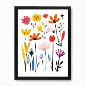 Watercolor Flowers Art Print