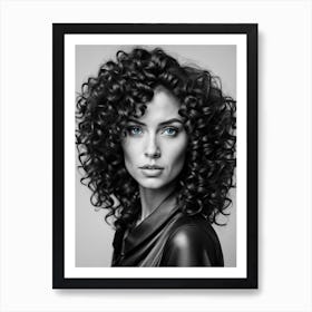 Curly Haired Beauty 2 Art Print