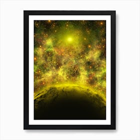Pranavera Planet and Nebula Art Print