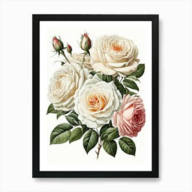 Vintage Galleria Style Rose Art Painting 30 Art Print