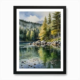 Lake Reflection . Art Print