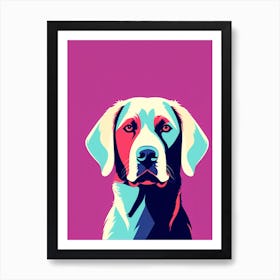 Labrador Retriever Canvas Print, colorful dog illustration, dog portrait, animal illustration, digital art, pet art, dog artwork, dog drawing, dog painting, dog wallpaper, dog background, dog lover gift, dog décor, dog poster, dog print, pet, dog, vector art, dog art. Art Print