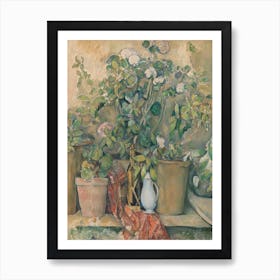 Terracotta Pots And Flowers, Paul Cézanne Art Print