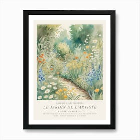 Claude Monet Style Art Exhibition The Artist's Garden Modern Art Gallery Art Print