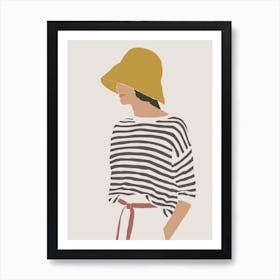 A Girl With A Hat Art Print