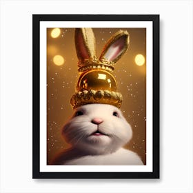 Bunny With Crown Art Print