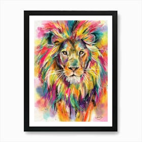Lion painting Art Print