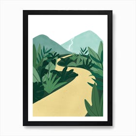 Tropical Jungle Path Art Print