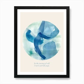 Affirmations In The Journey Of Self, I Turn Each Life Page Art Print