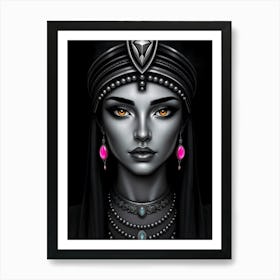 Cleopatra Head Portrait Art Print