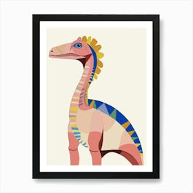 Nursery Dinosaur Art Dilophosaurus 2 Art Print