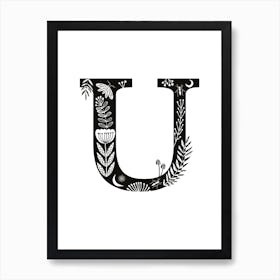 Letter U Art Print