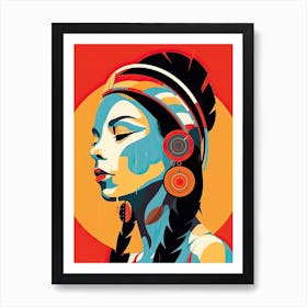 Vibrant Native American Portraits Art Print