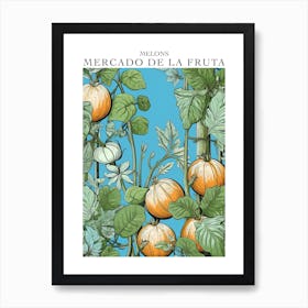 Mercado De La Fruta Melons Illustration 1 Poster Art Print