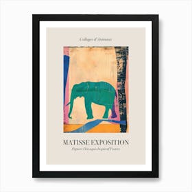 Elephant 3 Matisse Inspired Exposition Animals Poster Art Print
