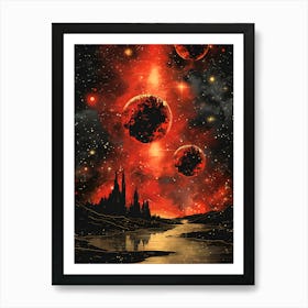 Planets In Space 1 Art Print