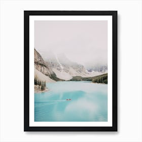 Kayakers On Lake Art Print