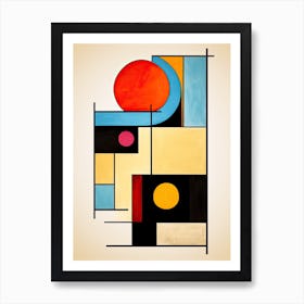 Astral Abstraction: Mid Century Circles Alchemy Art Print
