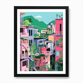 Rio De Janeiro, Brazil, Graphic Illustration 4 Art Print