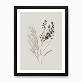 Fennel Seed Spices And Herbs Retro Minimal 2 Art Print