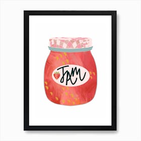 Vintage Strawberry Jam Jar  Art Print