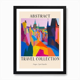 Abstract Travel Collection Poster Prague Czech Republic 1 Affiche