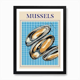 Mussels Seafood Poster Art Print