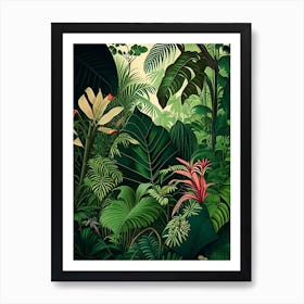 Serene Rainforest 2 Botanicals Art Print