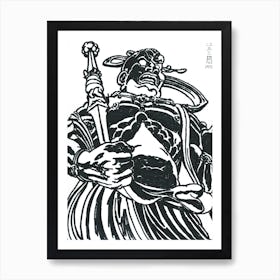 Kongō Rikishi Agyō Art Print