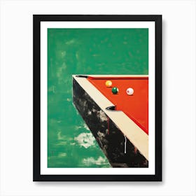 Watercolor Pool Table 2 Art Print