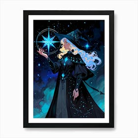 Witch Holding A Star Art Print