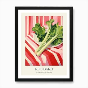 Marche Aux Fruits Rhubarb Fruit Summer Illustration 1 Art Print