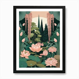 Lotus Pond 1 Art Print