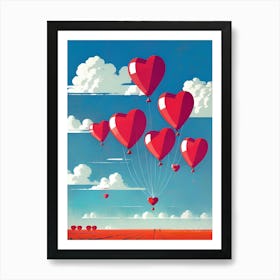 Valentine'S Day Balloons 3 Art Print