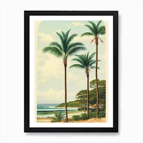 Mona Vale Beach Australia Vintage Art Print