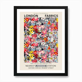 Poster Inspiring Floral London Fabrics Floral Pattern 5 Art Print