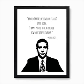 Michael Scott Quote Office 6 Art Print