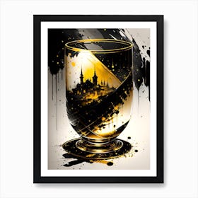 Gold And Black Painting 1 Art Print