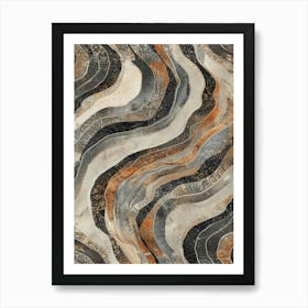 Abstract Wave Pattern 9 Art Print