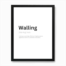 Walling Definition Meaning Poster