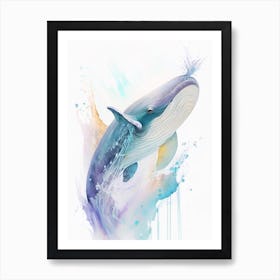 Gervais  Beaked Whale Storybook Watercolour  (3) Art Print