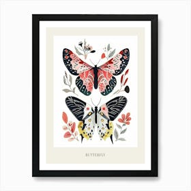 Colourful Insect Illustration Butterfly 3 Poster Art Print